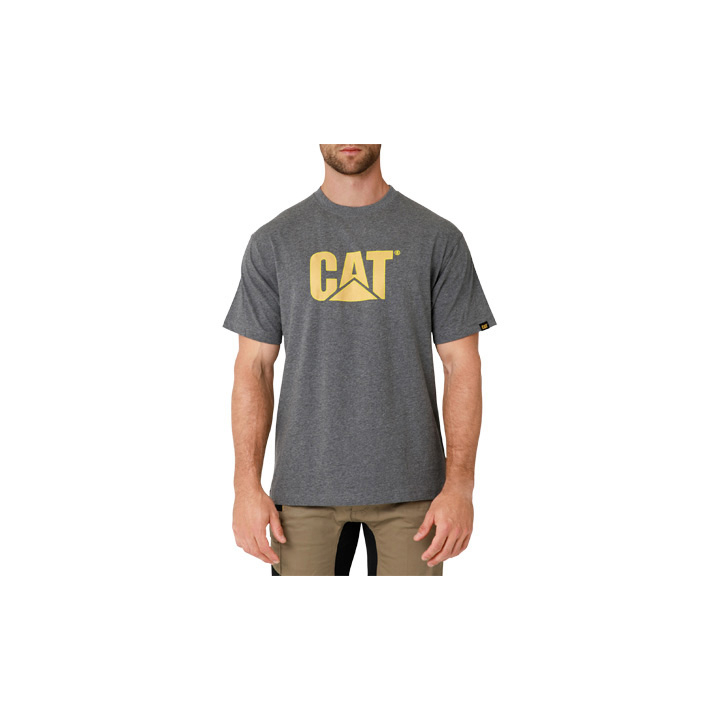 Caterpillar Tm Logo - Mens T-Shirts - Dark Grey - NZ (091KLDCSO)